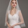 Accessories BABARONI | Voiles De Mariage En Tulle Avec Perle Ivoire Veil05