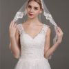 Accessories BABARONI | Voiles De Mariage Perlees En Tulle Avec Applique Veil07