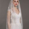 Accessories BABARONI | Voiles De Mariage En Tulle Avec Perle Ivoire Veil04