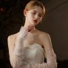 Accessories BABARONI FR | Gants De Mariage Sans Doigts En Tulle Perle