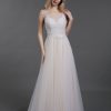 Robes De Mariee BABARONI | Dentelle Bustier Tulle Jupe Traine Balayage Robes De Mariee Champagne